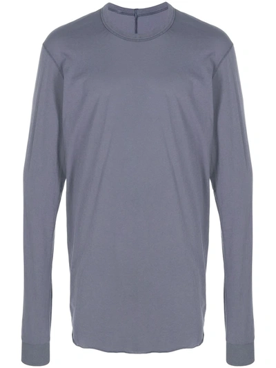 11 By Boris Bidjan Saberi Longsleeved Cotton T-shirt In Grey