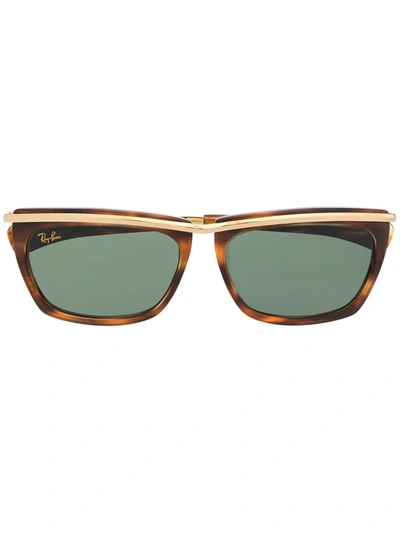 Ray Ban Olympian Ii Sunglasses In Gold