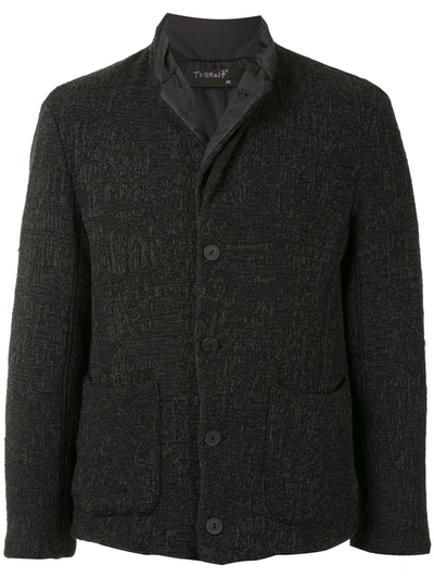 Transit Buttoned Knit Jacket In Grey