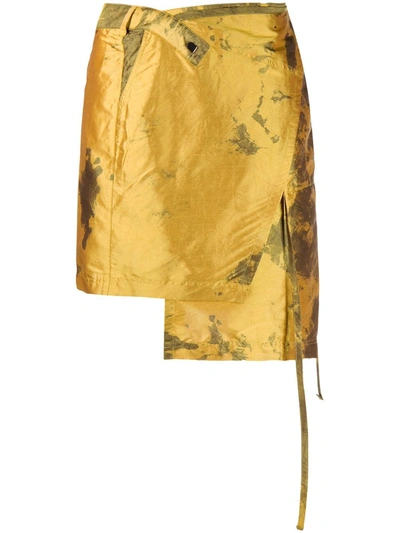 Ottolinger Asymmetric Silk Skirt In Yellow