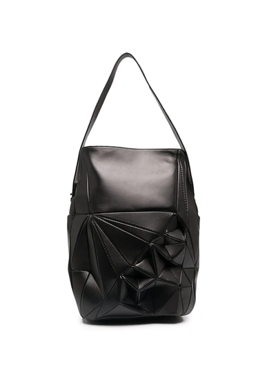 Calicanto Geometric Panelled Backpack In Black