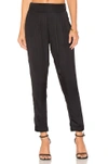 Enza Costa Pleated Easy Pant In Black