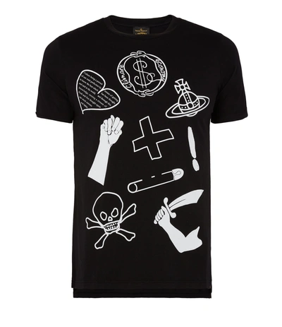 Vivienne Westwood Black Classic T-shirt Logo Mix
