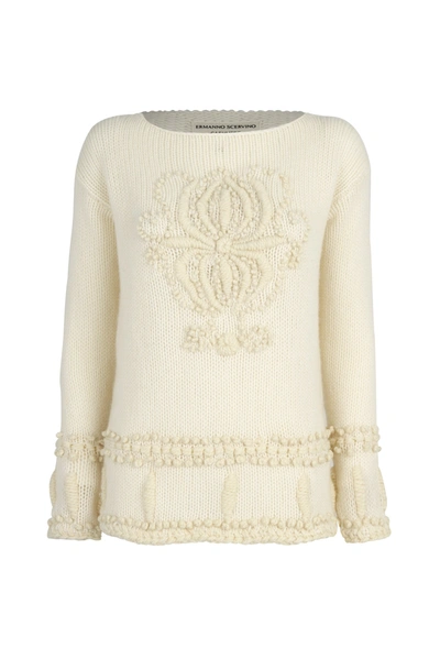 Ermanno Scervino Sweaters In Bianco