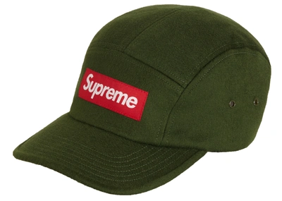 Pre-owned Supreme Wool Camp Cap (fw20) Dark Green