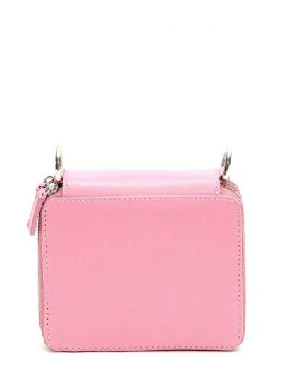 Marques' Almeida Marques Almeida Wallet With Shoulder Strap And Feathers In Rosa