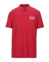 Ea7 Polo Shirts In Red