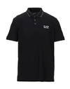 Ea7 Polo Shirts In Black