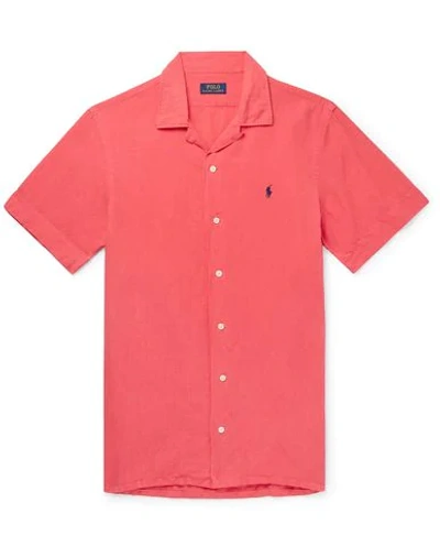 Polo Ralph Lauren Linen Shirt In Pink