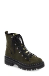 Steve Madden Rainier Platform Bootie In Olive Suede
