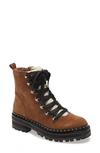 Steve Madden Rainier Platform Bootie In Chestnut Suede