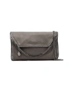 Stella Mccartney Falabella Mini Black Shoulder Bag In Light Grey