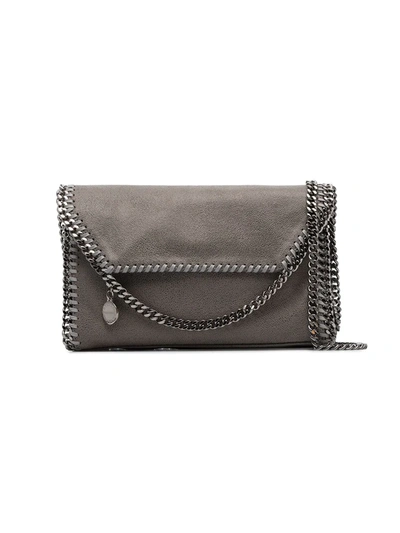 Stella Mccartney Falabella Mini Black Shoulder Bag In Light Grey