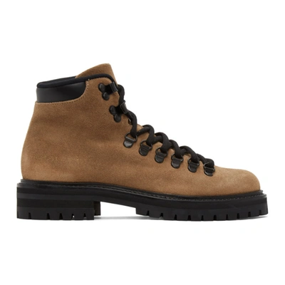 Common Projects Brown Suede Hiking Boots In 3621 Brown