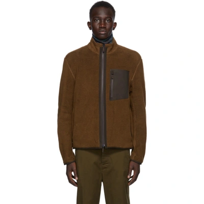 Ermenegildo Zegna Brown Fleece Jacket In M07 Brown