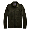 Ralph Lauren Suede Overshirt In Estate Olive