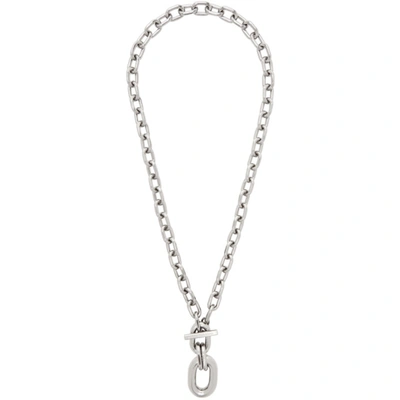 Paco Rabanne Silver Double Wrap Xl Link Necklace