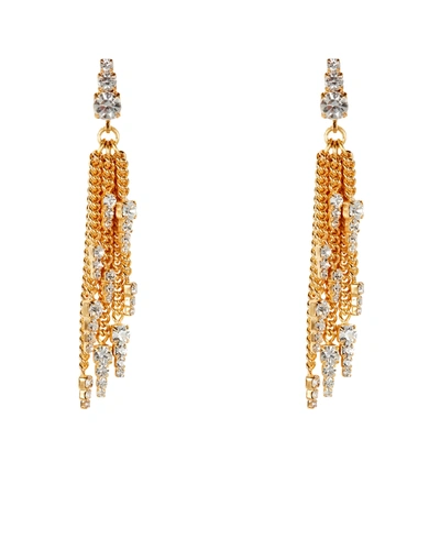 Elizabeth Cole Gretel Chain-link Fringe Earrings In Gold