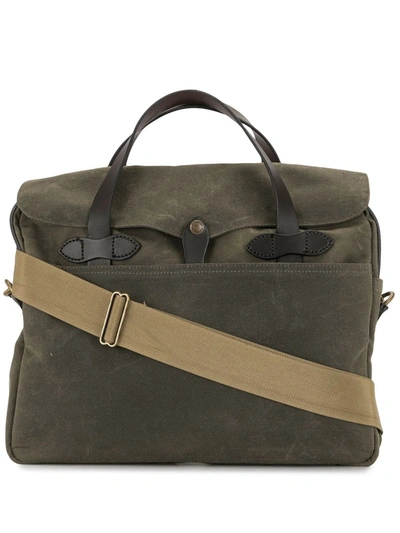 Filson Distressed-effect Laptop Bag In Green