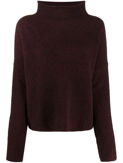 Filippa K Funnel-neck Knit Jumper In Red