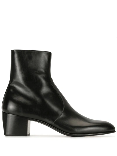 Saint Laurent Cole Ankle Boots In Black