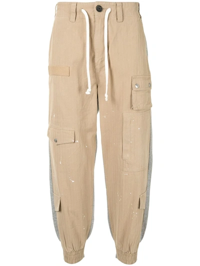 Five Cm Deconstructed Cropped Cargo Trousers In Brown
