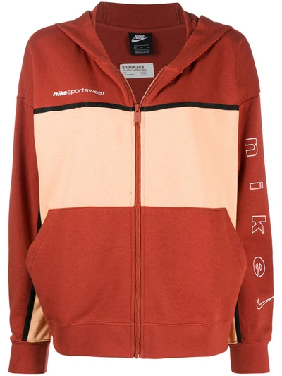 Nike Archive Remix Zip-up Hoodie In Orange