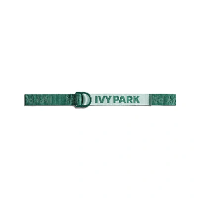 Pre-owned Adidas Originals  Ivy Park Logo Belt Dark Green/green Tint