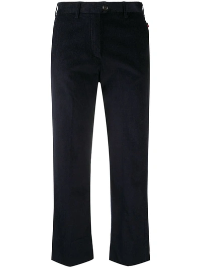 Woolrich Straight-leg Cropped Trousers In Blue