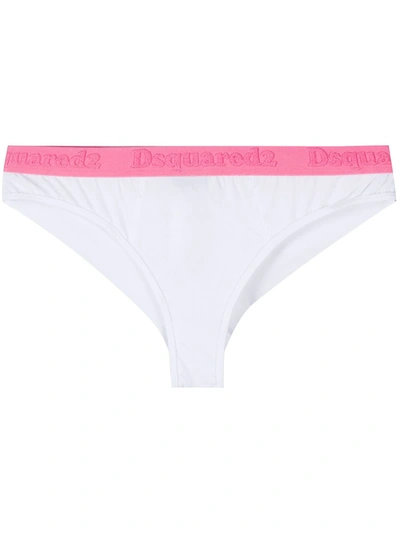 Dsquared2 Logo-waistband Briefs In White