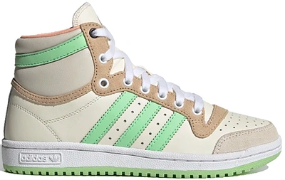 Pre-owned Adidas Originals Adidas Top Ten Hi Star Wars The Mandalorian The Child (gs) In Cream White/pale Nude/clear Mint