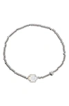 Kendra Scott Tomon Stretch Bracelet In Ivory Mother Of Pearl