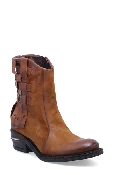 A.s.98 Idella Bootie In Whiskey Leather
