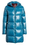 Save The Duck Luck Long Puffer Coat In 1767 Storm Blue