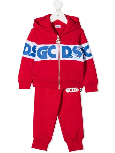 Gcds Babies' Sweatshirt And Trousers Set In Red