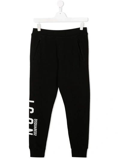 Dsquared2 Kids' Logo Sweatpants In Black