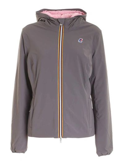 K-way Lily Warm Double Puffer Jacket In Grey