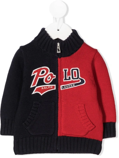 Polo Ralph Lauren Baby Zipped Logo Jacket In Blue