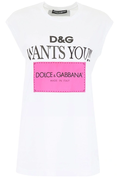 Dolce & Gabbana Logo Patch T-shirt In Variante Abbinata