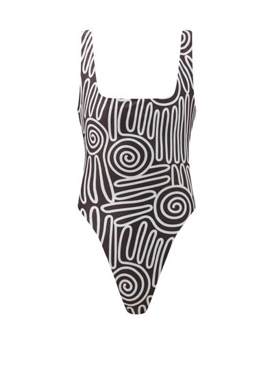 Mara Hoffman + Net Sustain Idalia Printed Recycled Swimsuit In Black