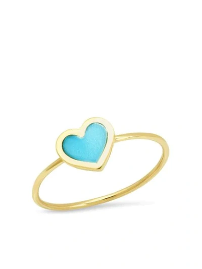 Jennifer Meyer Extra Small Heart 18-karat Gold, Lapis Lazuli And Diamond Ring