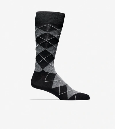 Cole Haan Argyle Socks In Black