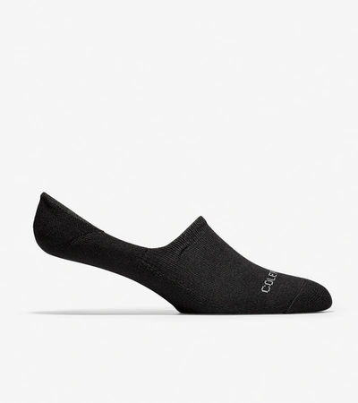 Cole Haan Men's Casual Cushion Sock Liner - 2 Pack - Black