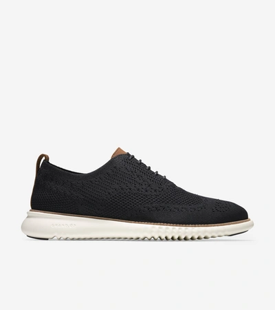 Cole Haan Men's 2.zerøgrand Wingtip Oxford Shoes - Black Size 14 In Black Stitchlite-ivory