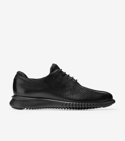 Cole Haan Men's 2.zerøgrand Lined Laser Wingtip Oxford Shoes - Black Size 9.5