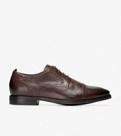 Cole Haan Jefferson Grand 2.0 Cap Toe Oxford In Dark Red