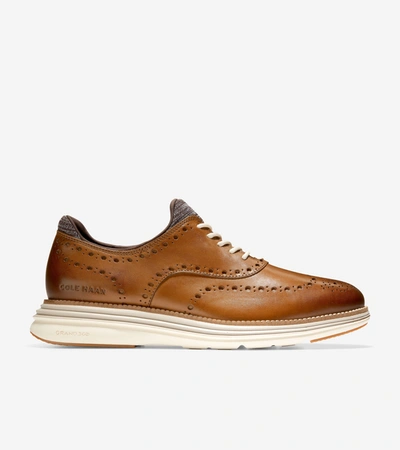 Cole Haan Men's Øriginal Grand Ultra Wingtip Oxford Shoes - Brown Size 9.5 Waterproof In Medium Roast Leather