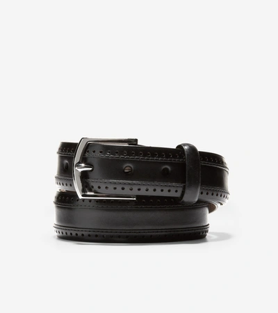 Cole Haan Dawson 32mm Perforated Belt In Black