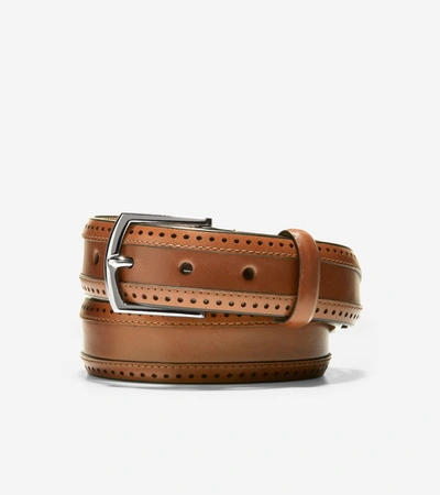 Cole Haan Dawson 32mm Perforated Belt In British Tan