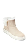 Beige Suede/ Faux Shearling Wp